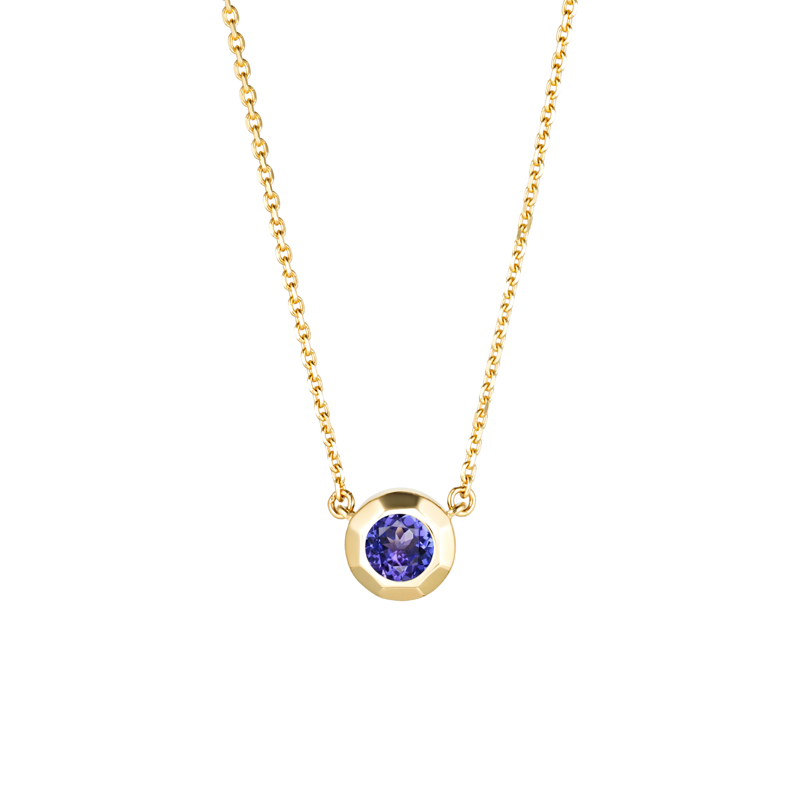 Золотое колье с танзанитом