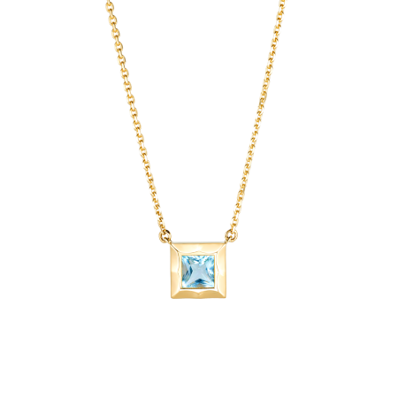 Золотое колье с свисс топазом