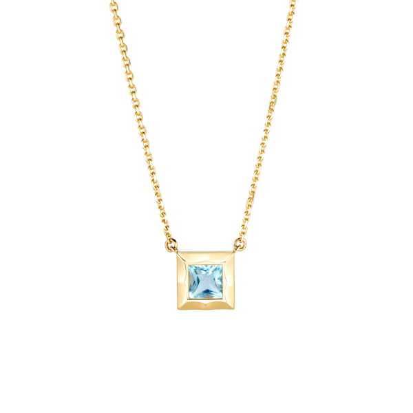 Золотое колье с свисс топазом