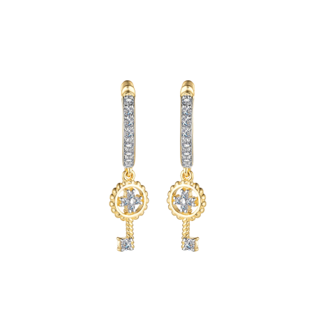 Золотые серьги с бриллиантами 