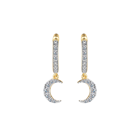 Золотые серьги с бриллиантами 