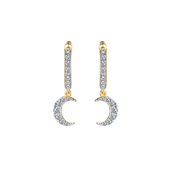 Золотые серьги с бриллиантами 