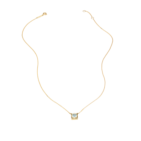 Золотое колье с свисс топазом