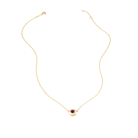 Золотое колье с гранатом