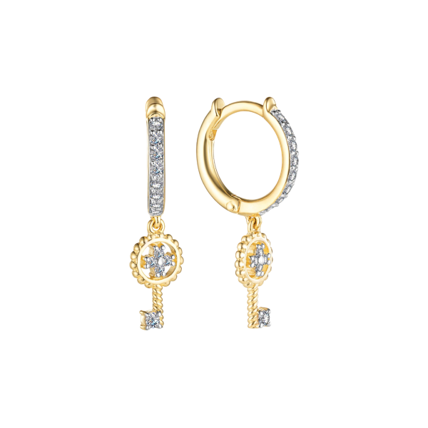 Золотые серьги с бриллиантами 