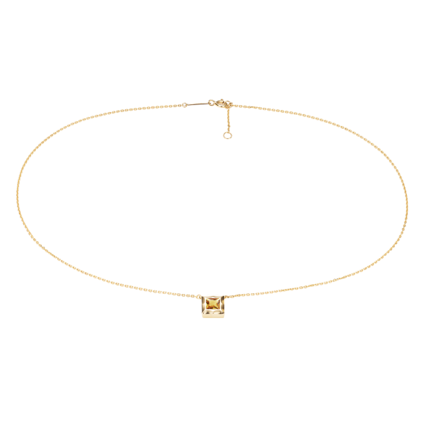 Золотое колье с цитрином