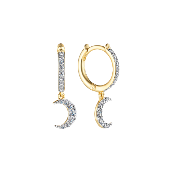 Золотые серьги с бриллиантами 