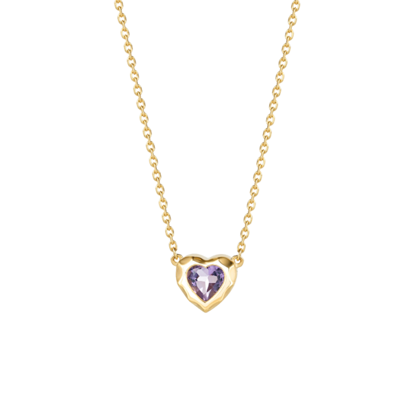 Золотое колье с аметистом
