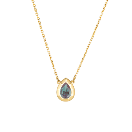 Золотое колье с александритом