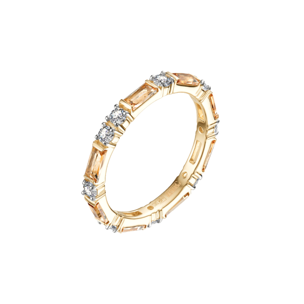 Кольцо из золота с цитринами и топазами