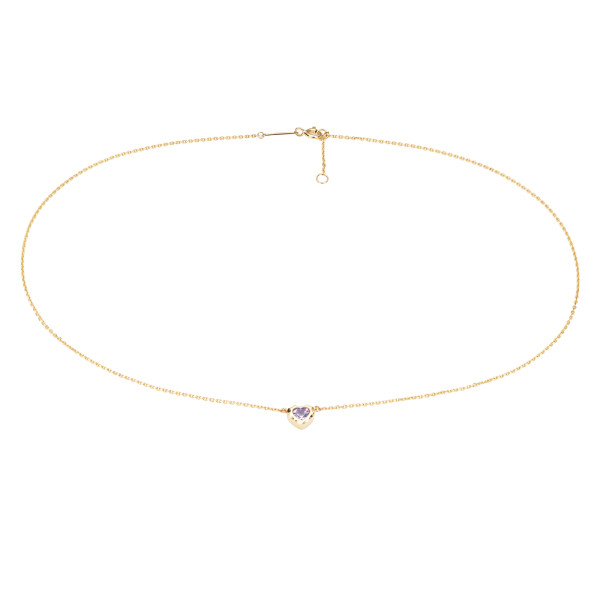 Золотое колье с аметистом