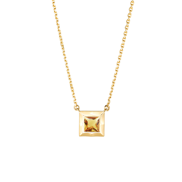 Золотое колье с цитрином