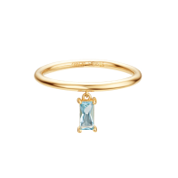 Золотое кольцо с свисс топазом 