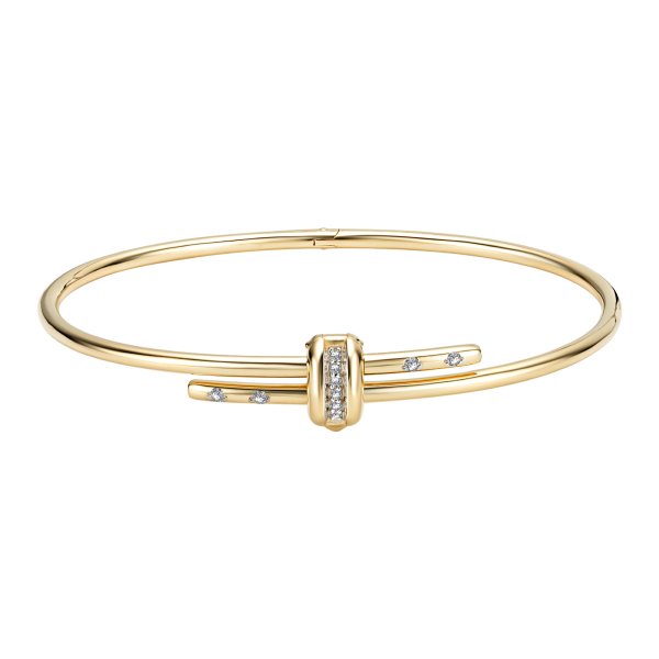 Жесткий браслет из золота с бриллиантами