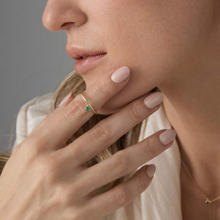 Золотое кольцо с изумрудом