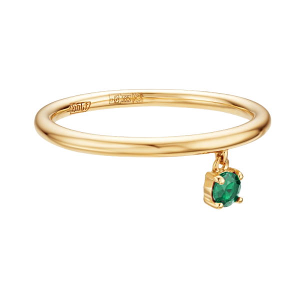 Золотое кольцо с изумрудом