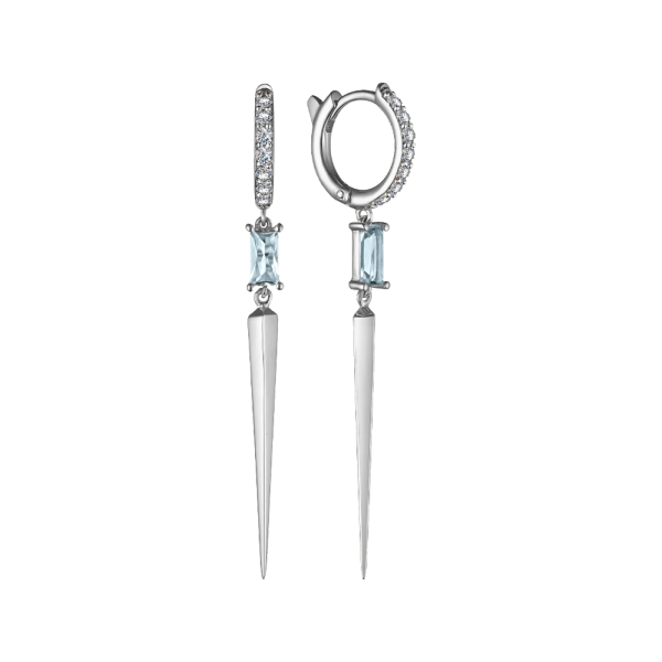 Золотые серьги с топазами