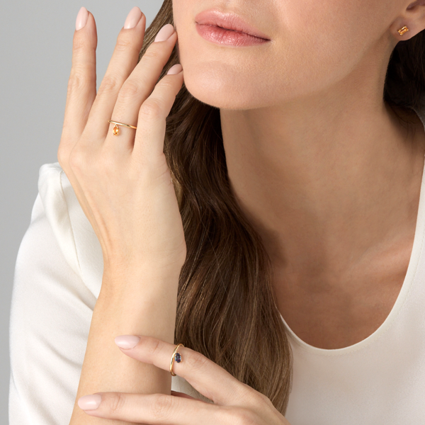 Золотое кольцо с цитрином